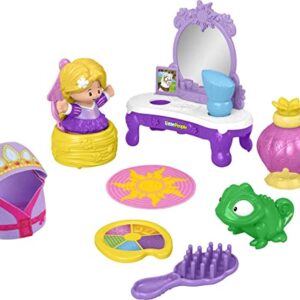 Fisher-Price Little People – Disney Princess Get Ready with Rapunzel, 10-Piece Pretend playset for Toddlers and Preschool Kids Ages 18 Months to 5 Years