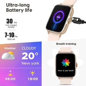 A-TGTGA Smart Watch for Women (Dial/Receive Calls,150+ Faces) smartwatch for Android Phones and iPhone, Fitness Tracker with Sleep HR Monitoring,SMS Reminder,IP67 Waterproof