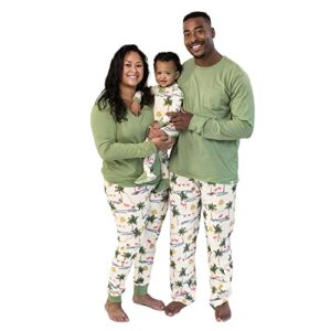 burt’s bees baby baby sleeper family jammies matching organic cotton pajamas, tropical holiday, 3 months