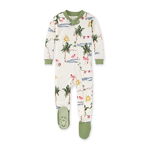 Burt's Bees Baby Baby Sleeper Family Jammies Matching Organic Cotton Pajamas, Tropical Holiday, 3 Months