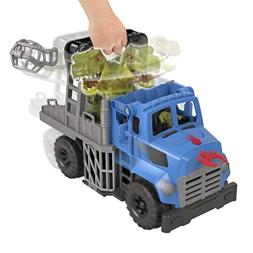 Imaginext Jurassic World Dominion Break Out Dino Hauler Vehicle with T. Rex Dinosaur 5-Piece Playset for Ages 3+ Years