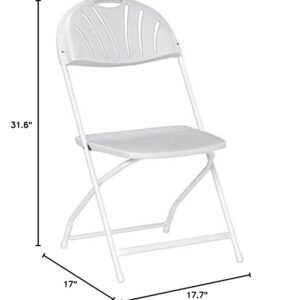 Cosco Folding Chair, 8 Pack, White