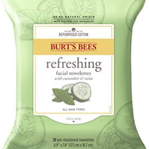 Burt's Bees Sensitive Facial Cleansing Towelettes with Cucumber and Mint - 30 Count