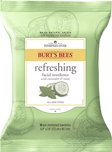 Burt's Bees Sensitive Facial Cleansing Towelettes with Cucumber and Mint - 30 Count