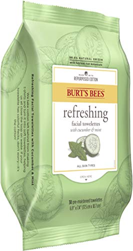 Burt's Bees Sensitive Facial Cleansing Towelettes with Cucumber and Mint - 30 Count