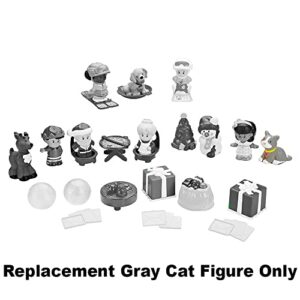 F-Price Replacement Part for Fisher-Price Little People Advent Calender GLK12 & DGF96 Replacement Gray Cat Figure