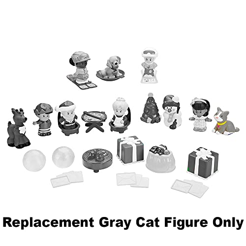 F-Price Replacement Part for Fisher-Price Little People Advent Calender GLK12 & DGF96 Replacement Gray Cat Figure