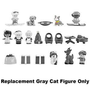 F-Price Replacement Part for Fisher-Price Little People Advent Calender GLK12 & DGF96 Replacement Gray Cat Figure