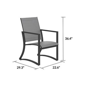 Cosco Outdoor Living Cosco Outdoor Furniture Dining Chairs, Light Gray