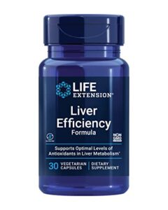 life extension liver efficiency formula – healthy liver function support supplement with schisandra extract and sod – once daily – gluten-free, non-gmo, vegetarian – 30 capsules