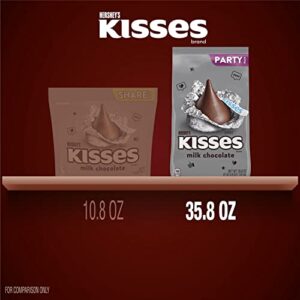 HERSHEY'S KISSES Milk Chocolate Silver Foil, Easter Candy Bulk Party Pack, 35.8 oz