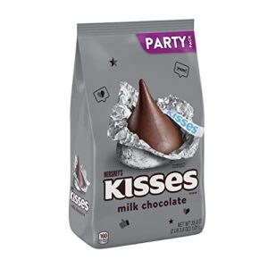 hershey’s kisses milk chocolate silver foil, easter candy bulk party pack, 35.8 oz