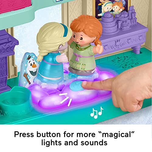 Disney Frozen Toddler Toy Little People Arendelle Castle Playset With Lights & Sounds Plus Anna & Elsa Figures For Ages 18+ Months