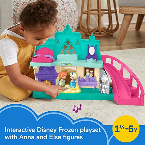 Disney Frozen Toddler Toy Little People Arendelle Castle Playset With Lights & Sounds Plus Anna & Elsa Figures For Ages 18+ Months