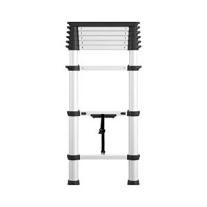cosco smartclose 8.5-ft telescopic ladder, 300 lb. weight capacity, ansi type 1a rating (aluminum), 12 ft reach height