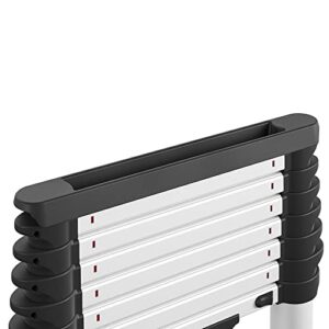 COSCO SmartClose 8.5-ft Telescopic Ladder, 300 lb. Weight Capacity, ANSI Type 1A Rating (Aluminum), 12 ft Reach Height