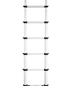 COSCO SmartClose 8.5-ft Telescopic Ladder, 300 lb. Weight Capacity, ANSI Type 1A Rating (Aluminum), 12 ft Reach Height