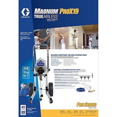 Graco 17G180 Magnum ProX19 Cart Paint Sprayer, Blue & white