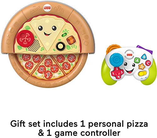 Fisher-Price Laugh & Learn Game and Pizza Party Gift Set of 2 toys with lights, music and learning content for baby and toddlers ages 6-36 months