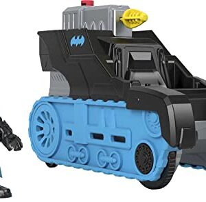 Imaginext DC Super Friends Batman Toy, Bat-Tech Tank with Light-Up Figure & Projectile Launcher for Preschool Kids Ages 3+ Years