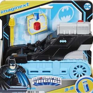 Imaginext DC Super Friends Batman Toy, Bat-Tech Tank with Light-Up Figure & Projectile Launcher for Preschool Kids Ages 3+ Years