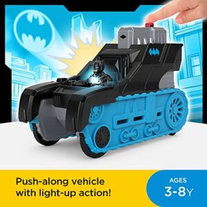 Imaginext DC Super Friends Batman Toy, Bat-Tech Tank with Light-Up Figure & Projectile Launcher for Preschool Kids Ages 3+ Years