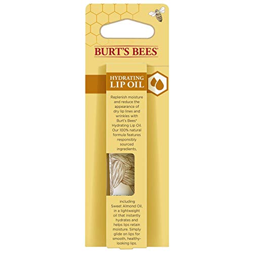 Burt's Bees 100% Natural Hydrating Lip Oil with Sweet Almond Oil, 1 Tube (Pack of 4)