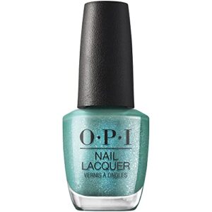 opi nail lacquer, tealing festive, blue nail polish, jewel be bold holiday ’22 collection, 0.5 fl oz.
