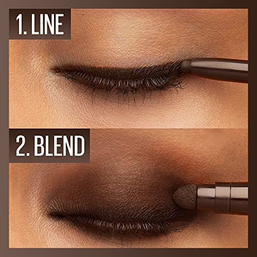 Maybelline Tattoo Studio Liner Smokey Gel Pencil Makeup, Long Lasting Waterproof Eyeliner, Smudge-proof, Matte Finish, 36hr Wear, Blendable, Mechanical Pencil, Smokey Brown