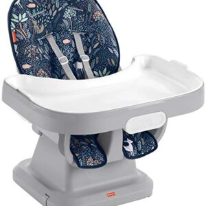 Fisher-Price Spacesaver Simple Clean High Chair Baby To Toddler Portable Dining Seat With Removable Tray Liner, Moonlight Forest [Amazon Exclusive]