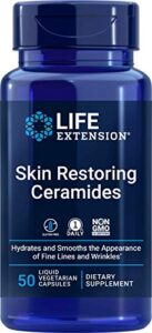 life extension skin restoring ceramides, 50 veg capsules – vegan phytoceramide supplement