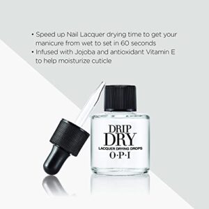 OPI Drip Dry, Nail Lacquer Drying Drops, Nail Polish Fast Drying Drops, 0.28 Fl Oz (Pack of 1)