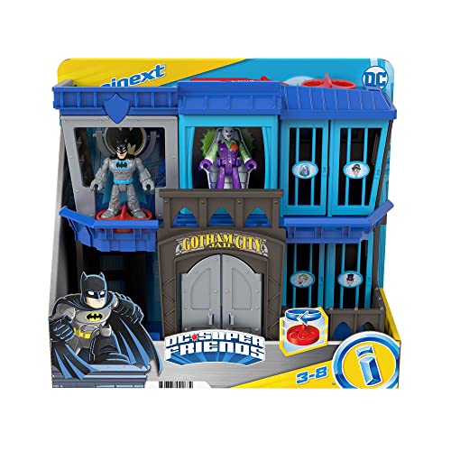 Imaginext DC Super Friends Batman Toy Gotham City Jail Recharged Playset with 2 Figures for Pretend Play Ages 3+ Years