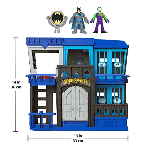 Imaginext DC Super Friends Batman Toy Gotham City Jail Recharged Playset with 2 Figures for Pretend Play Ages 3+ Years