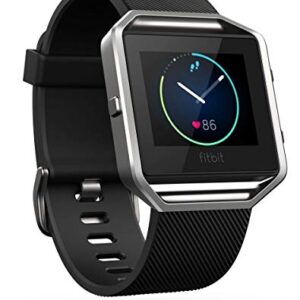 Fitbit Blaze Smart Fitness Watch,Time Display Black, Silver, Large (6.7 - 8.1 Inch)