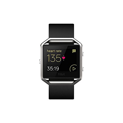 Fitbit Blaze Smart Fitness Watch,Time Display Black, Silver, Large (6.7 - 8.1 Inch)