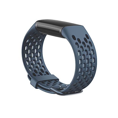 Fitbit Charge 5 Sport Accessory Band, Official Product, Deep Sea, Large