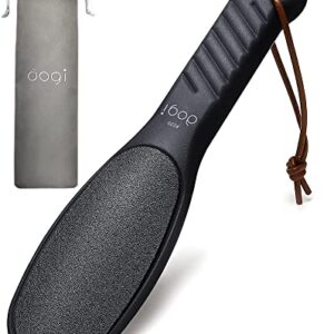 aogi Foot rasp Pedicure Foot File - Removes Damaged and Hard Skin, Avoids Callus Buildup – Gentle, Fine File for at-Home Professional Treatment (Black, Waterproof, Comes with Original Pouch)