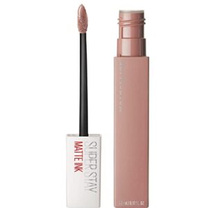 maybelline super stay matte ink liquid lipstick makeup, long lasting high impact color, up to 16h wear, loyalist, light pink beige, 1 count