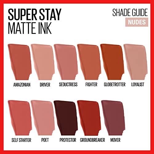 Maybelline Super Stay Matte Ink Liquid Lipstick Makeup, Long Lasting High Impact Color, Up to 16H Wear, Loyalist, Light Pink Beige, 1 Count