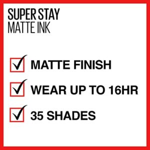 Maybelline Super Stay Matte Ink Liquid Lipstick Makeup, Long Lasting High Impact Color, Up to 16H Wear, Loyalist, Light Pink Beige, 1 Count