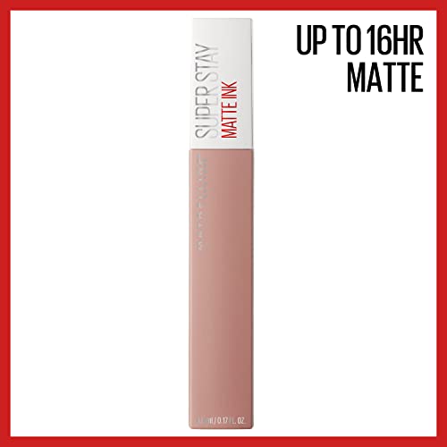 Maybelline Super Stay Matte Ink Liquid Lipstick Makeup, Long Lasting High Impact Color, Up to 16H Wear, Loyalist, Light Pink Beige, 1 Count