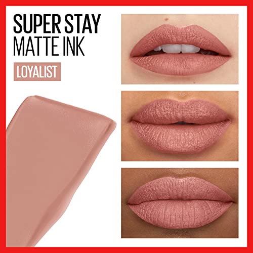 Maybelline Super Stay Matte Ink Liquid Lipstick Makeup, Long Lasting High Impact Color, Up to 16H Wear, Loyalist, Light Pink Beige, 1 Count