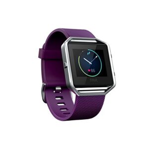 fitbit blaze smart fitness watch, plum, large (refurbished)