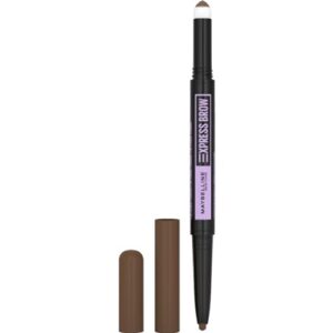 Maybelline Express Brow 2-In-1 Pencil and Powder Eyebrow Makeup, Medium Brown, 1 Count