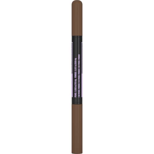 Maybelline Express Brow 2-In-1 Pencil and Powder Eyebrow Makeup, Medium Brown, 1 Count