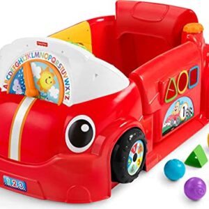 Fisher-Price Laugh & Learn Baby Activity Center Crawl Around Car With Music Lights And Smart Stages For Infants And Toddlers, Red [Amazon Exclusive]