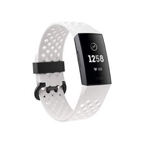 fitbit charge 3 special edition fitness activity tracker graphite/white silicone, one size, 0.06 pound