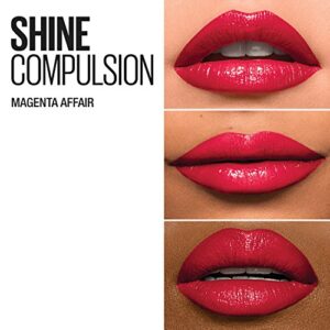Maybelline New York Color Sensational Shine Compulsion Lipstick Makeup, Magenta Affair, 0.1 Ounce
