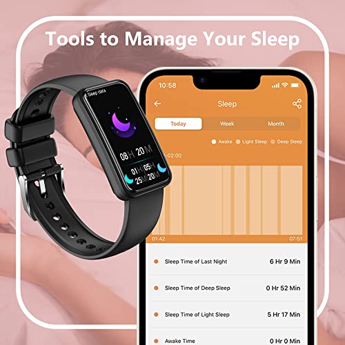 KEEPI Fitness Tracker with Blood Oxygen SpO2, 24/7 Heart Rate Monitor and Blood Pressure Activity Tracker, Sleep Tracker with Calorie Step Counter, IP68 Waterproof Pedometer for Women Men Android iOS